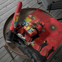 Tonga ANZAC Day Wrapping Paper Ngatu Pattern We Will Remember Them - Polynesian Pride