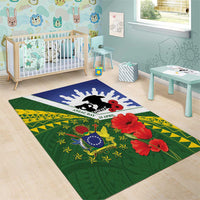 Cook Islands ANZAC Day Area Rug Last Post Lest We Forget