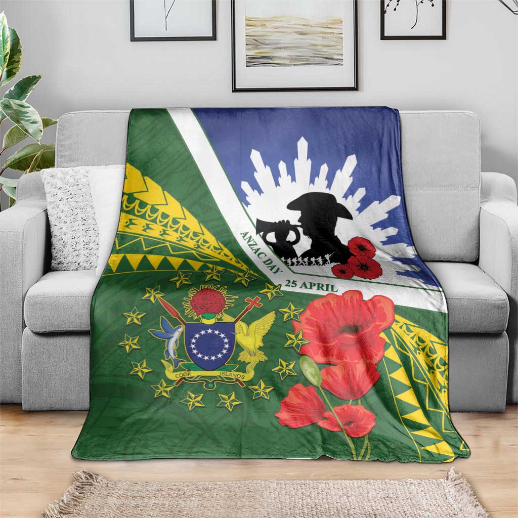 Cook Islands ANZAC Day Blanket Last Post Lest We Forget