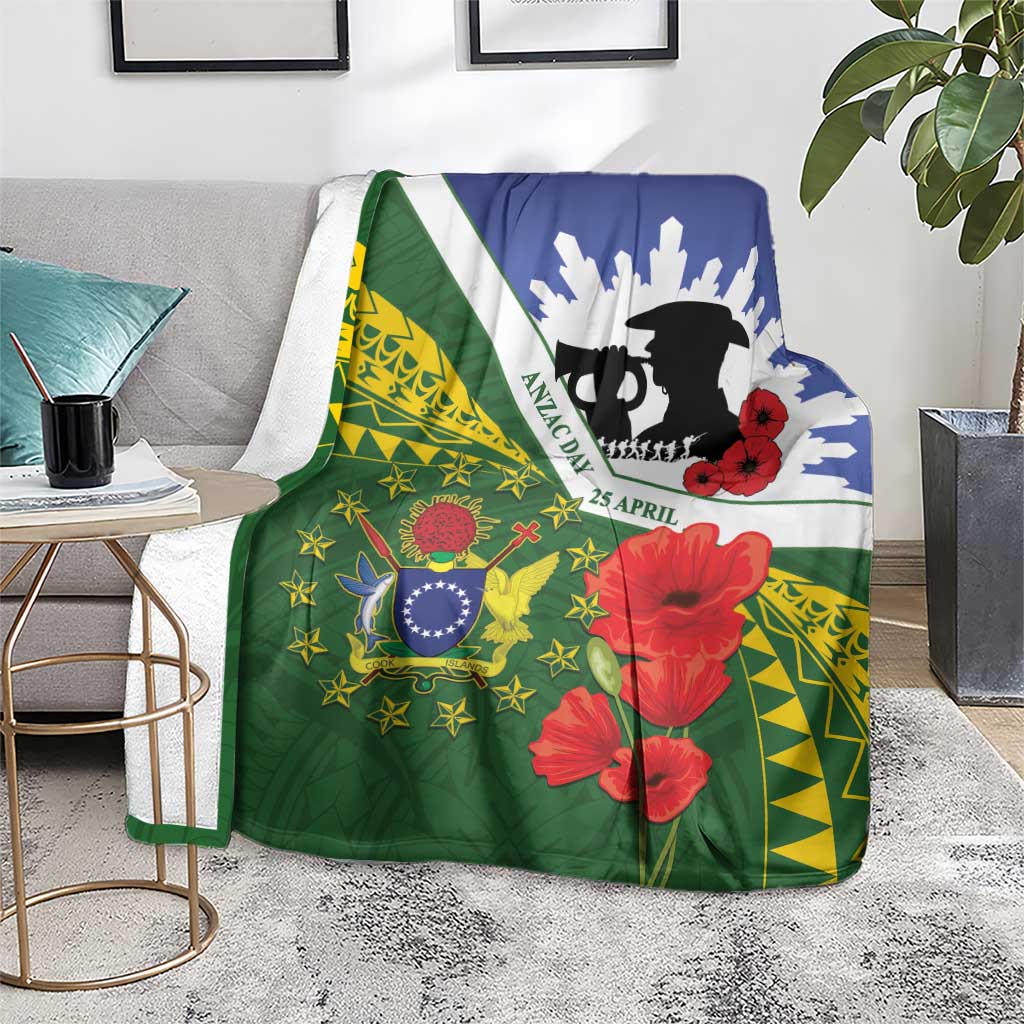 Cook Islands ANZAC Day Blanket Last Post Lest We Forget