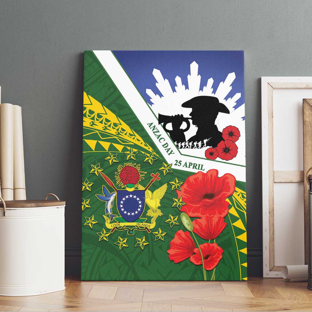 Cook Islands ANZAC Day Canvas Wall Art Last Post Lest We Forget