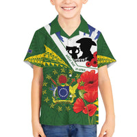 Cook Islands ANZAC Day Family Matching Long Sleeve Bodycon Dress and Hawaiian Shirt Last Post Lest We Forget