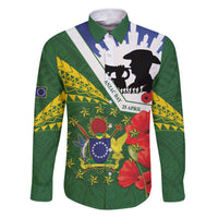 Cook Islands ANZAC Day Family Matching Short Sleeve Bodycon Dress and Hawaiian Shirt Last Post Lest We Forget