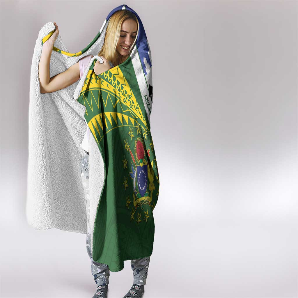 Cook Islands ANZAC Day Hooded Blanket Last Post Lest We Forget