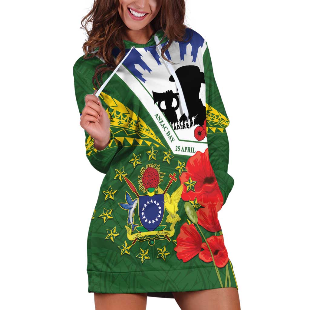 Cook Islands ANZAC Day Hoodie Dress Last Post Lest We Forget