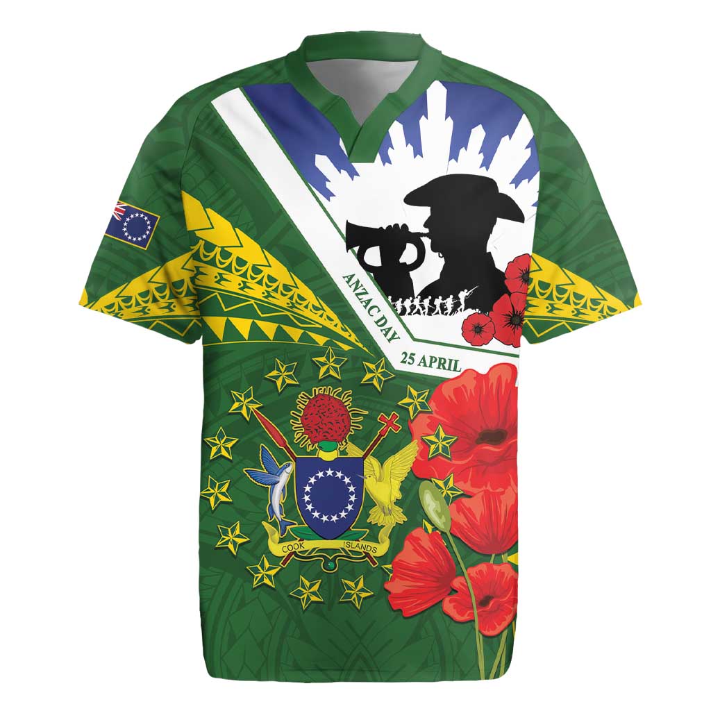 Cook Islands ANZAC Day Rugby Jersey Last Post Lest We Forget