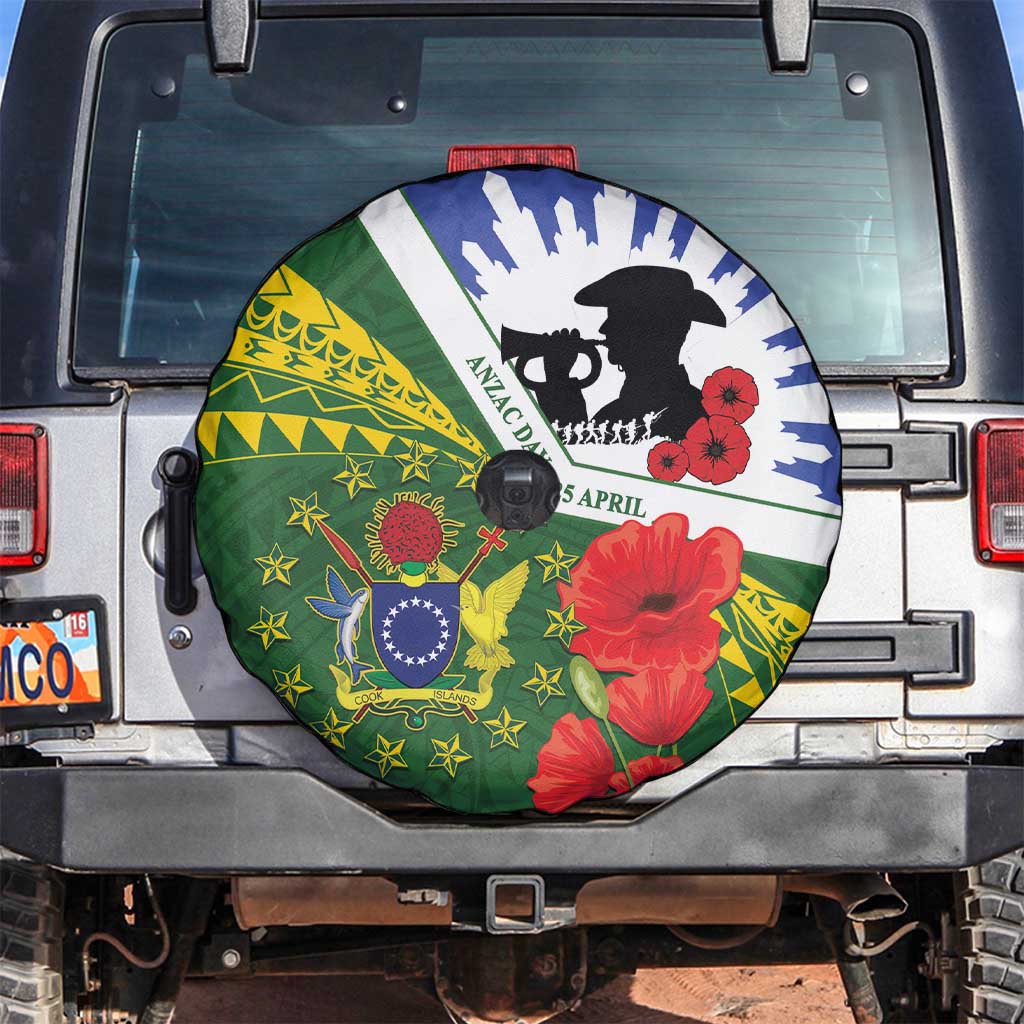 Cook Islands ANZAC Day Spare Tire Cover Last Post Lest We Forget