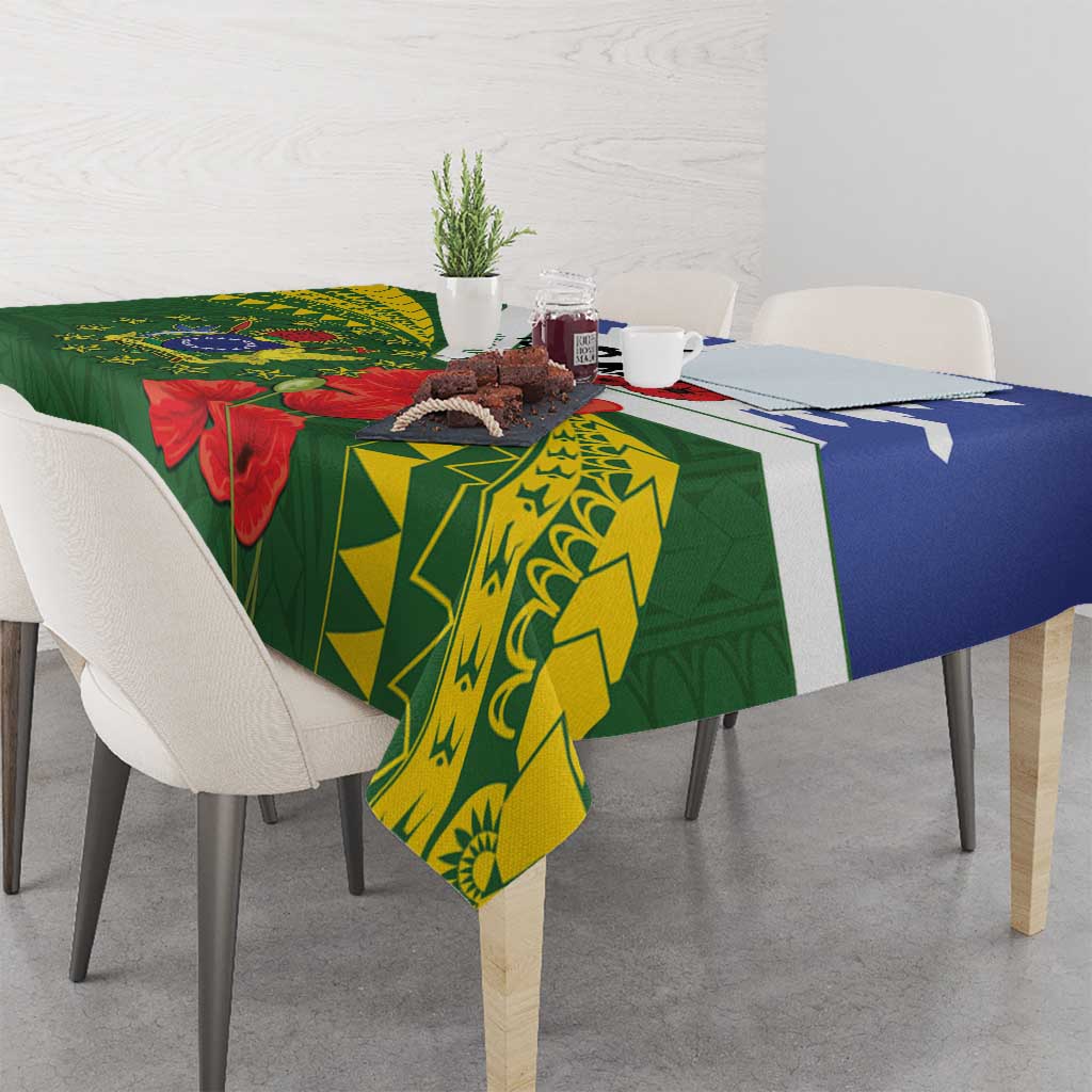 Cook Islands ANZAC Day Tablecloth Last Post Lest We Forget
