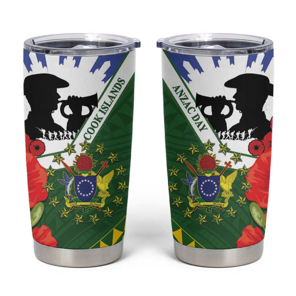 Cook Islands ANZAC Day Tumbler Cup Last Post Lest We Forget