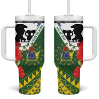 Cook Islands ANZAC Day Tumbler With Handle Last Post Lest We Forget