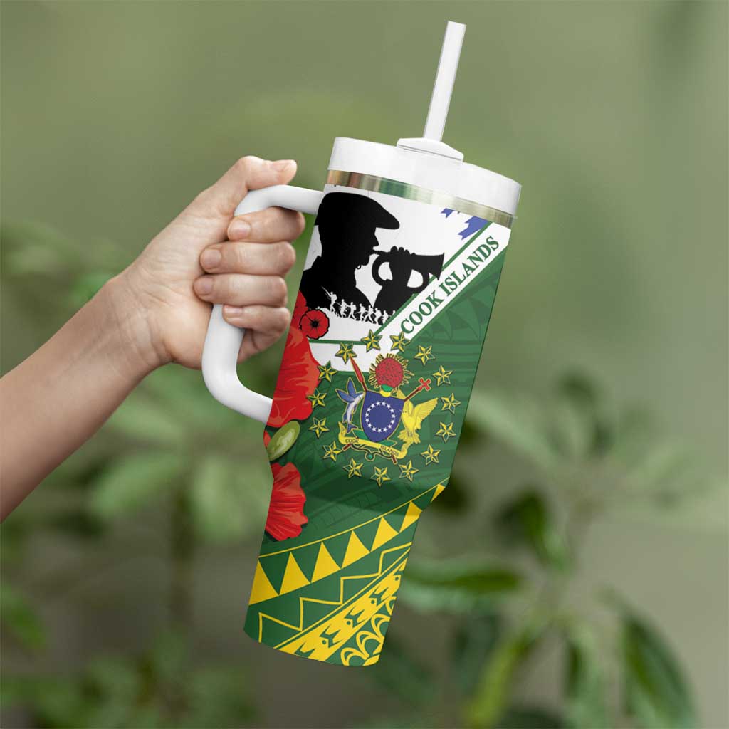 Cook Islands ANZAC Day Tumbler With Handle Last Post Lest We Forget