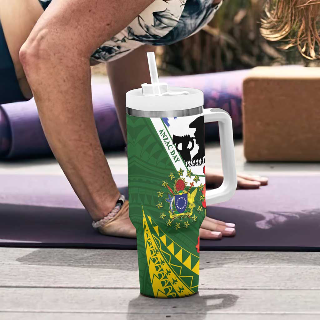 Cook Islands ANZAC Day Tumbler With Handle Last Post Lest We Forget