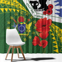 Cook Islands ANZAC Day Window Curtain Last Post Lest We Forget