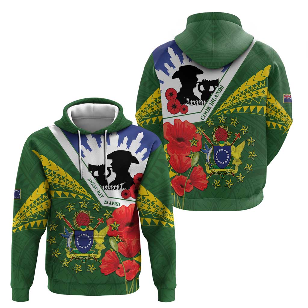 Cook Islands ANZAC Day Zip Hoodie Last Post Lest We Forget