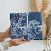 Navy Blue Polynesia Hammerhead Shark Tattoo With Plumeria Lei Wrapping Paper - Polynesian Pride