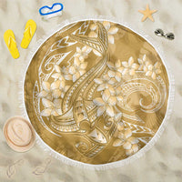 Yellow Polynesia Hammerhead Shark Tattoo With Plumeria Lei Beach Blanket