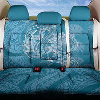 Blue Polynesia Hammerhead Shark Tattoo With Plumeria Lei Back Car Seat Cover