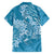 Blue Polynesia Hammerhead Shark Tattoo With Plumeria Lei Hawaiian Shirt