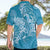 Blue Polynesia Hammerhead Shark Tattoo With Plumeria Lei Hawaiian Shirt
