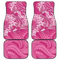 Pink Polynesia Hammerhead Shark Tattoo With Plumeria Lei Car Mats