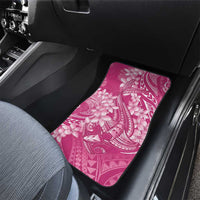 Pink Polynesia Hammerhead Shark Tattoo With Plumeria Lei Car Mats