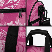 Pink Polynesia Hammerhead Shark Tattoo With Plumeria Lei Duffle Bag LT14 - Polynesian Pride