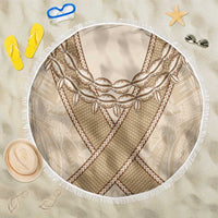 Mauri Ribaberiki Kiribati Beach Blanket Cowrie Shells Lei Palm Leaf Weaving