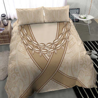 Mauri Ribaberiki Kiribati Bedding Set Cowrie Shells Lei Palm Leaf Weaving