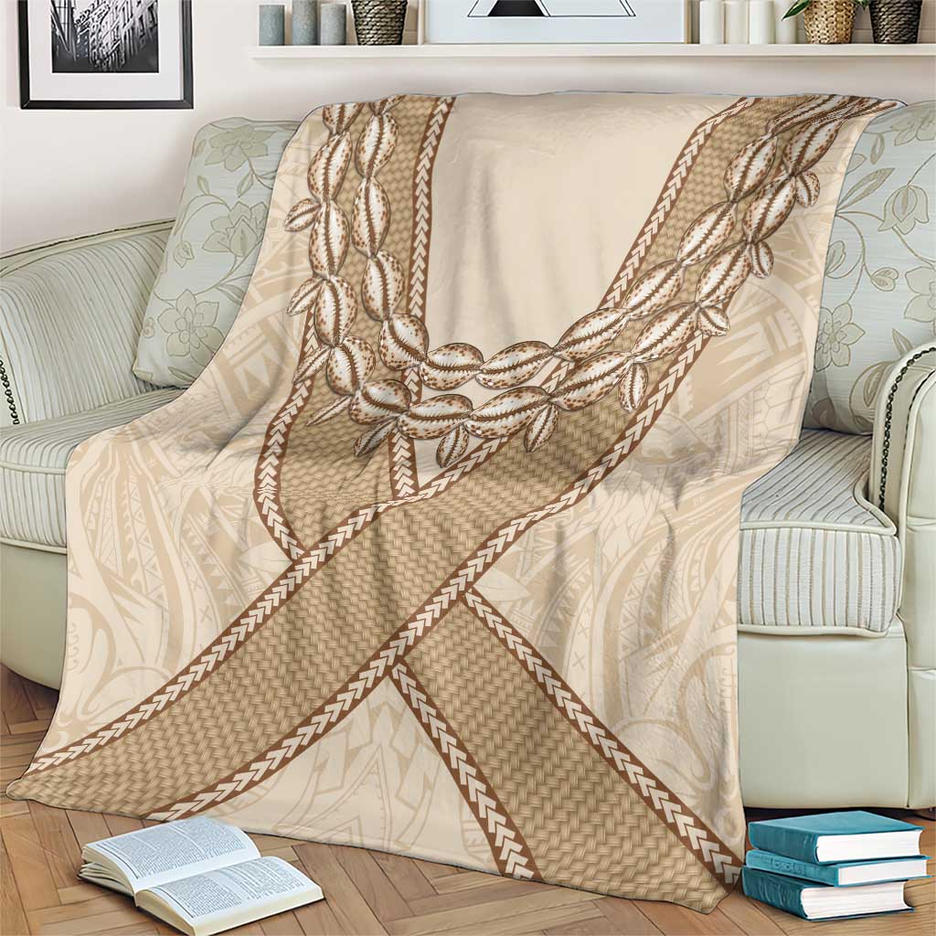 Mauri Ribaberiki Kiribati Blanket Cowrie Shells Lei Palm Leaf Weaving