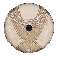Mauri Ribaberiki Kiribati Spare Tire Cover Cowrie Shells Lei Palm Leaf Weaving
