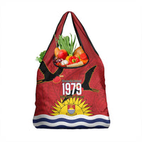 Mauri Kiribati Independence Day Grocery Bag 1979 Proud National Frigatebird LT14 1-pack One Size Red - Polynesian Pride