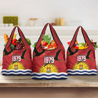Mauri Kiribati Independence Day Grocery Bag 1979 Proud National Frigatebird LT14 3-pack One Size Red - Polynesian Pride
