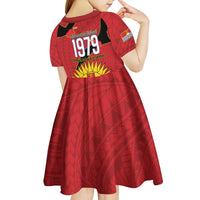 Mauri Kiribati Independence Day Kid Short Sleeve Dress 1979 Proud National Frigatebird