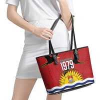 Mauri Kiribati Independence Day Leather Tote Bag 1979 Proud National Frigatebird