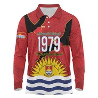 Mauri Kiribati Independence Day Long Sleeve Polo Shirt 1979 Proud National Frigatebird