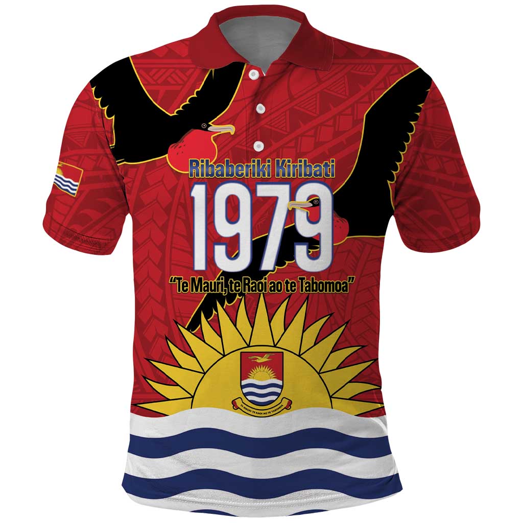 Mauri Kiribati Independence Day Polo Shirt 1979 Proud National Frigatebird