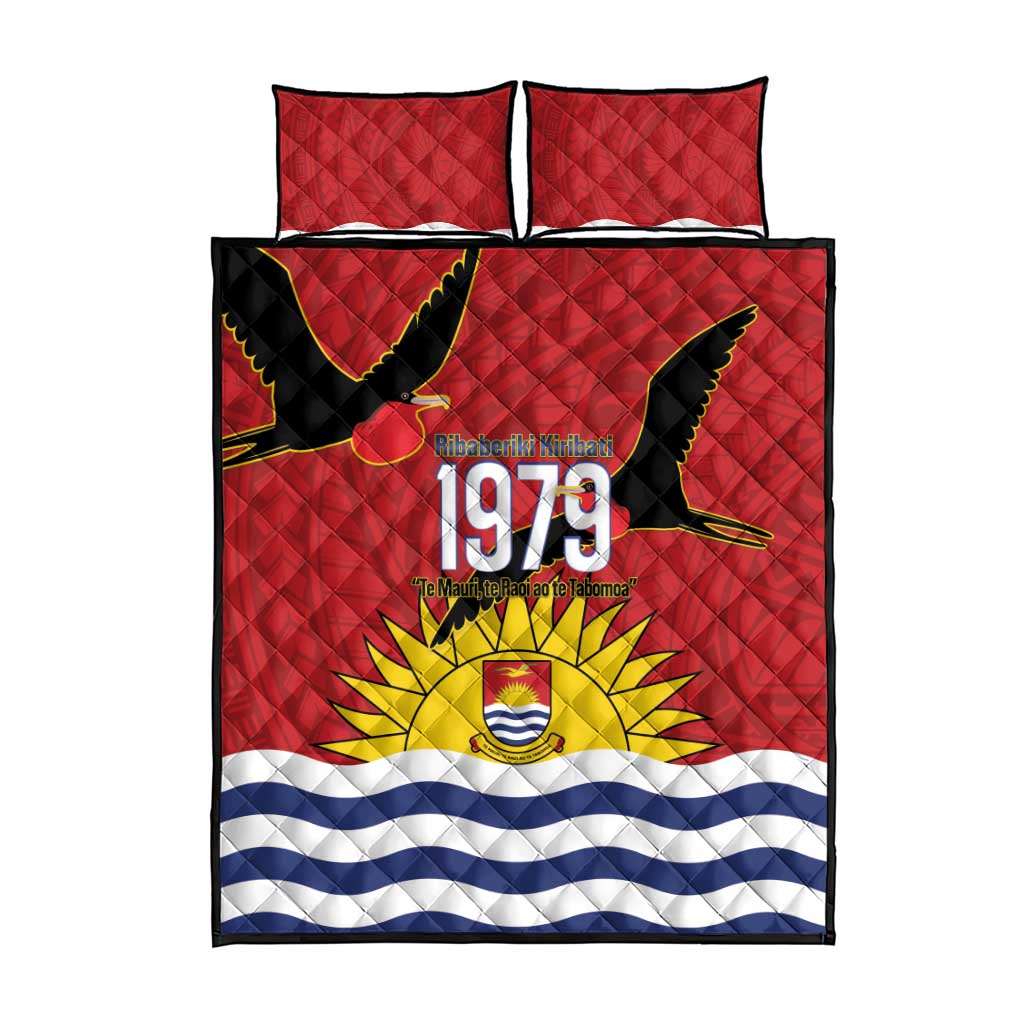 Mauri Kiribati Independence Day Quilt Bed Set 1979 Proud National Frigatebird