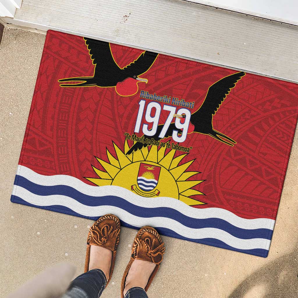 Mauri Kiribati Independence Day Rubber Doormat 1979 Proud National Frigatebird