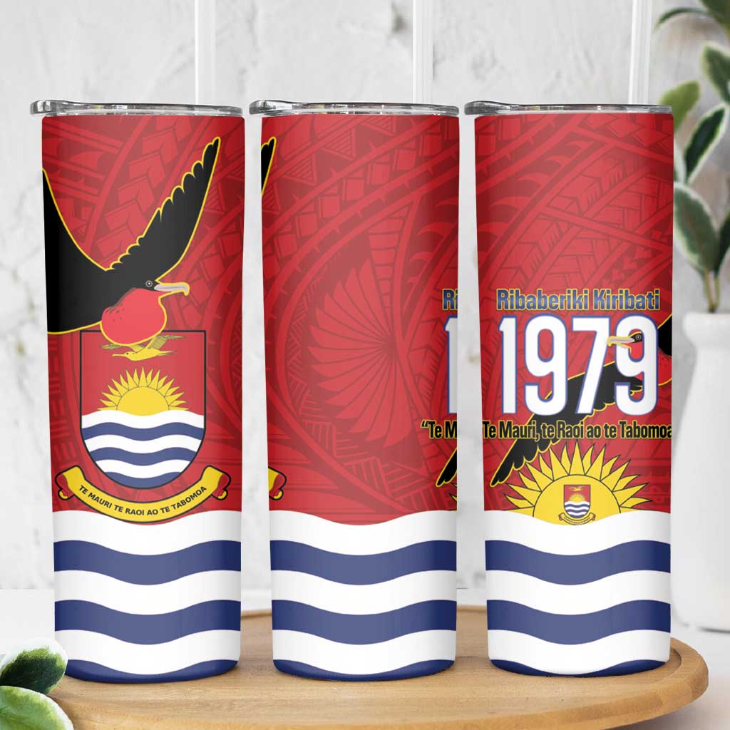 Mauri Kiribati Independence Day Skinny Tumbler 1979 Proud National Frigatebird