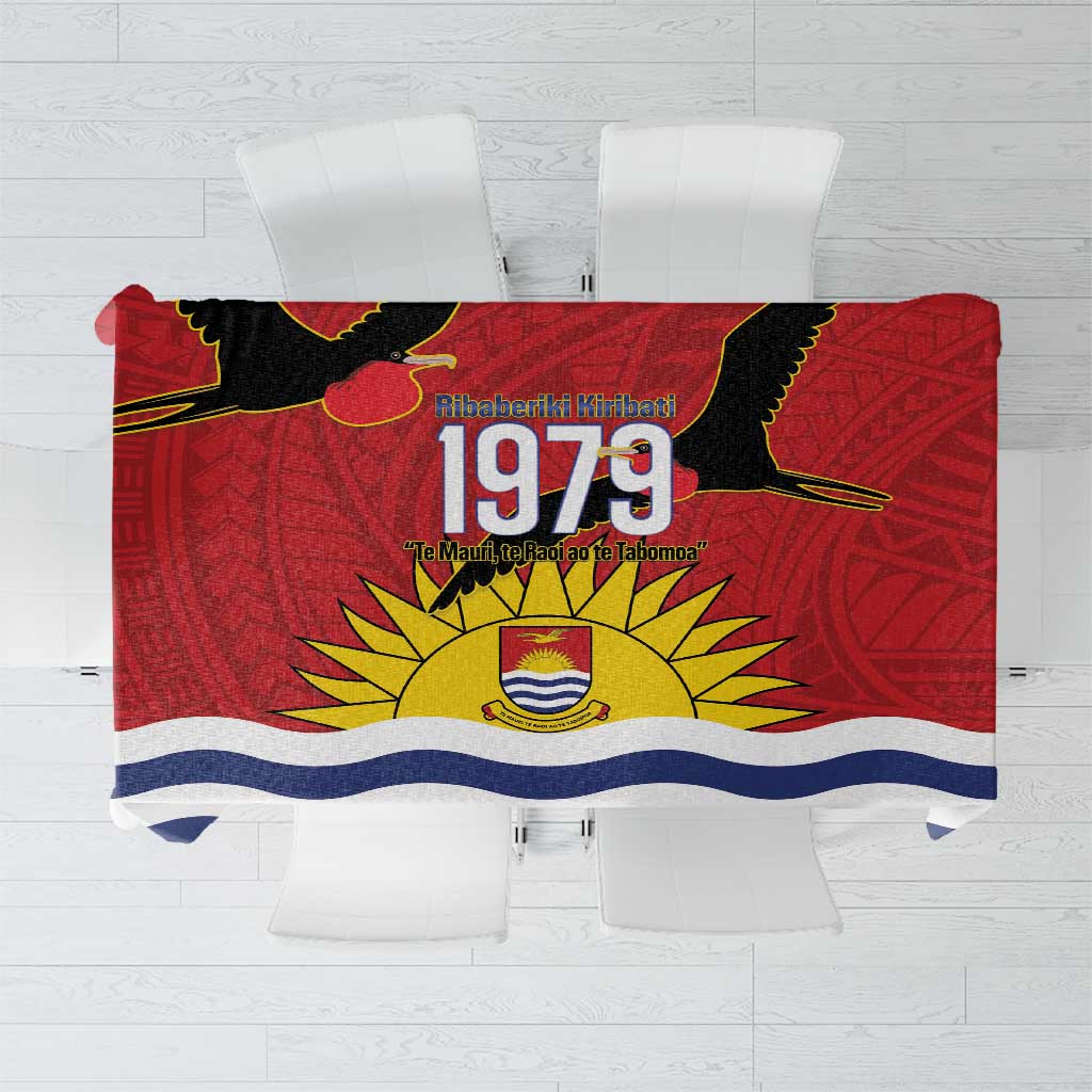 Mauri Kiribati Independence Day Tablecloth 1979 Proud National Frigatebird