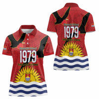 Mauri Kiribati Independence Day Women Polo Shirt 1979 Proud National Frigatebird