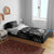 Black Hafa Adai Guam Bedding Set Chamorro Latte Stone Hand With Plumeria