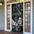 Black Hafa Adai Guam Door Cover Chamorro Latte Stone Hand With Plumeria - Polynesian Pride