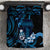 Blue Hafa Adai Guam Bedding Set Chamorro Latte Stone Hand With Plumeria