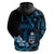 Blue Hafa Adai Guam Hoodie Chamorro Latte Stone Hand With Plumeria