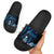 Blue Hafa Adai Guam Slide Sandals Chamorro Latte Stone Hand With Plumeria - Polynesian Pride