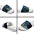 Blue Hafa Adai Guam Slide Sandals Chamorro Latte Stone Hand With Plumeria - Polynesian Pride