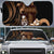 Brown Hafa Adai Guam Auto Sun Shade Chamorro Latte Stone Hand With Plumeria - Polynesian Pride