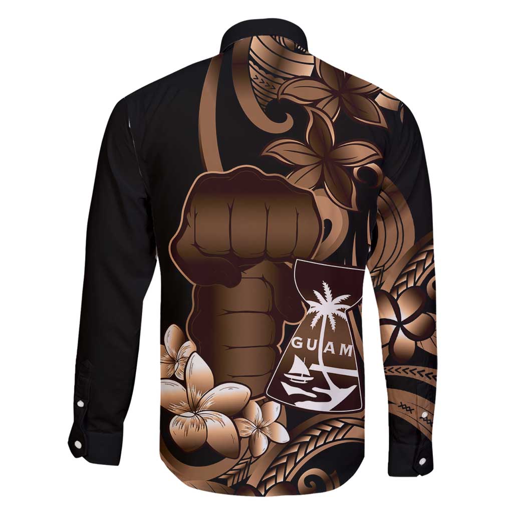 Brown Hafa Adai Guam Family Matching Mermaid Dress and Hawaiian Shirt Chamorro Latte Stone Hand With Plumeria