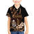 Brown Hafa Adai Guam Family Matching Mermaid Dress and Hawaiian Shirt Chamorro Latte Stone Hand With Plumeria